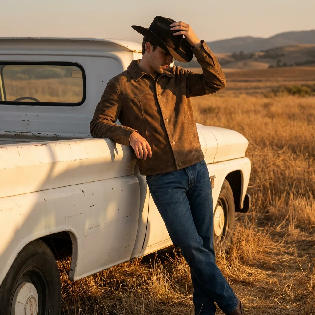 Suede Trucker lifestyle